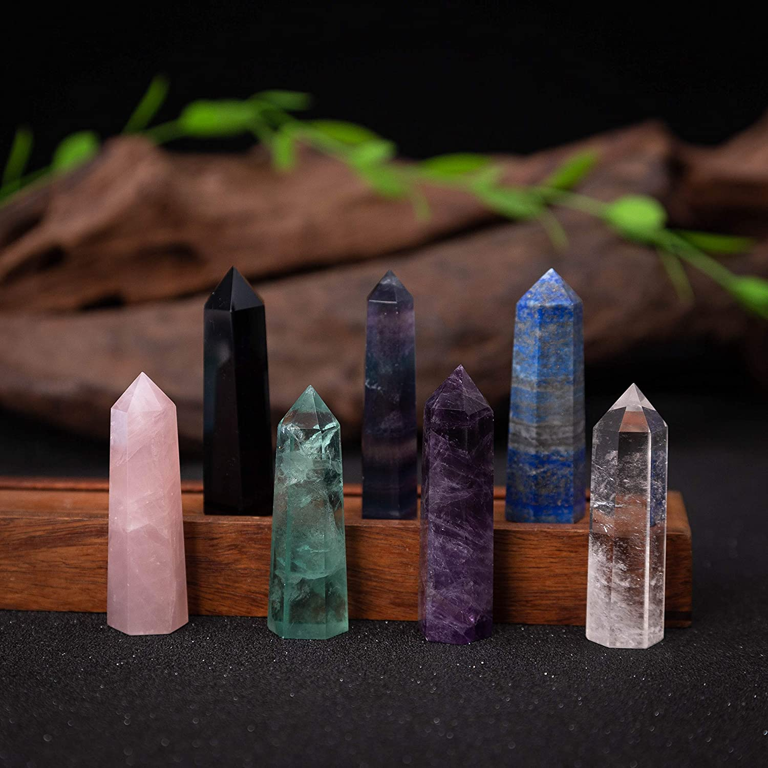 Luckeeper 7 PCS Healing Crystal Wands